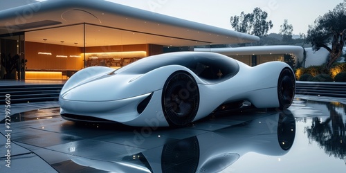 Futuristic Elegance, 2030 Concept Car in Cinematic Simplicity © MdKamrul