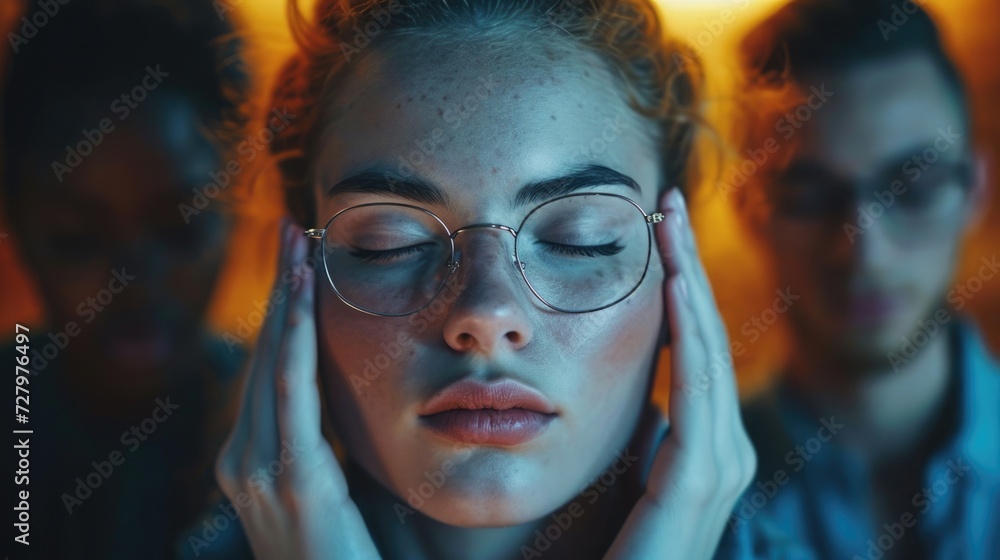 Migraine, Close-Up of a Person Expressing Intense Headaches, Emphasizing the Agony of Migraines, Diverse Perspectives on Severe Head Pain Migraine, Close-Up of a Person Expressing Intense Headaches, Emphasizing the Agony of Migraines, Diverse Perspectives on Severe Head Pain