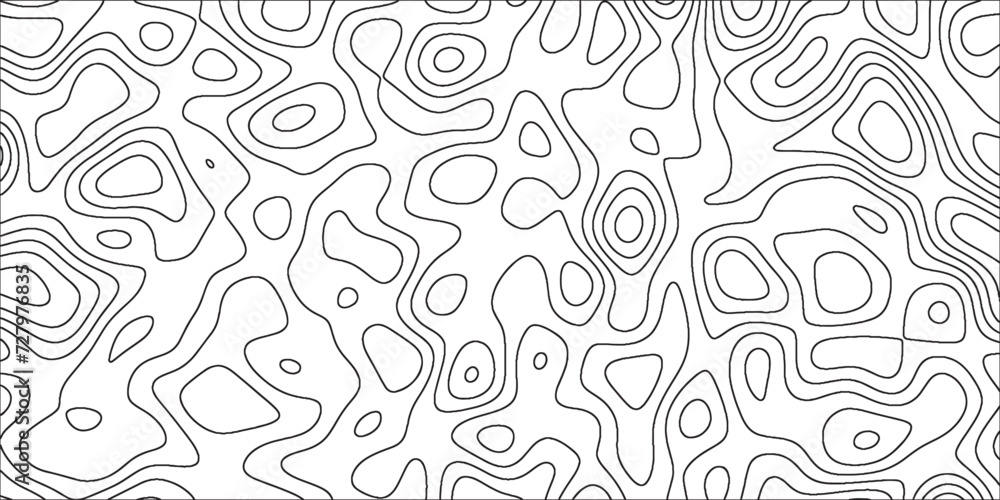 Topographic abstract line contour map background. Geographic mountain contours map seamless pattern.White topographic wavy pattern design. Geographical map shades. Topographic abstract line contour map background. Geographic mountain contours map seamless pattern.White topographic wavy pattern design. Geographical map shades.