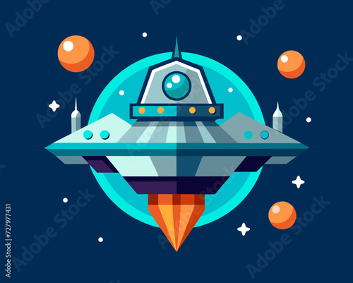 starship space galaxy planet universe cosmos world vector future stars eternity