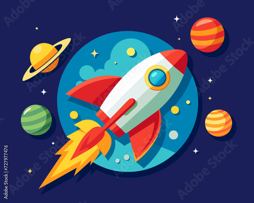 starship space galaxy planet universe cosmos world vector future stars eternity