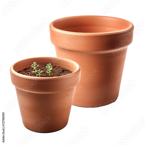 two pots with a plant in it