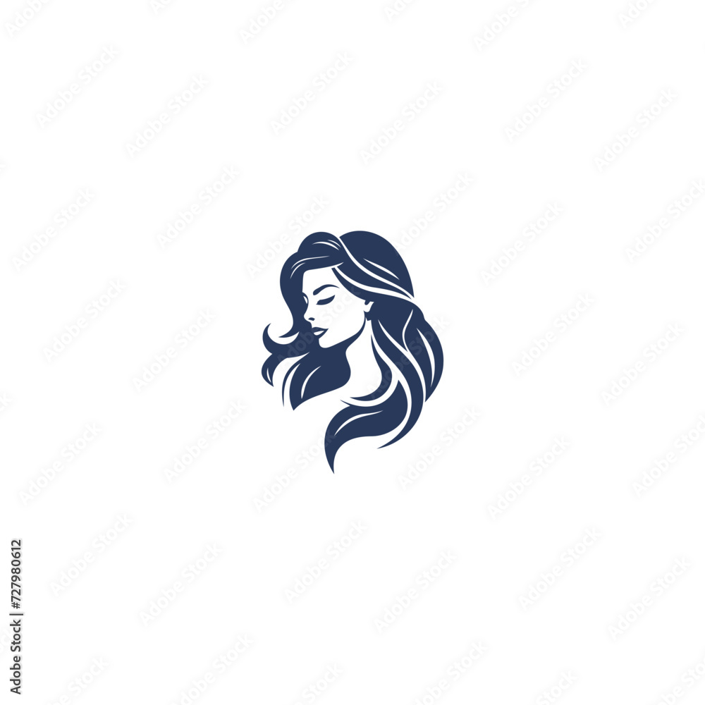 Beautiful women and leaves logo design vector template Beautiful women and leaves logo design vector template