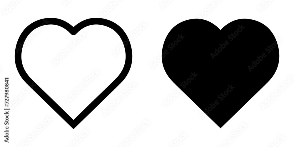 Heart icon vector. Love sign symbol vector. Heart vector icon illustration isolated on white background Heart icon vector. Love sign symbol vector. Heart vector icon illustration isolated on white background
