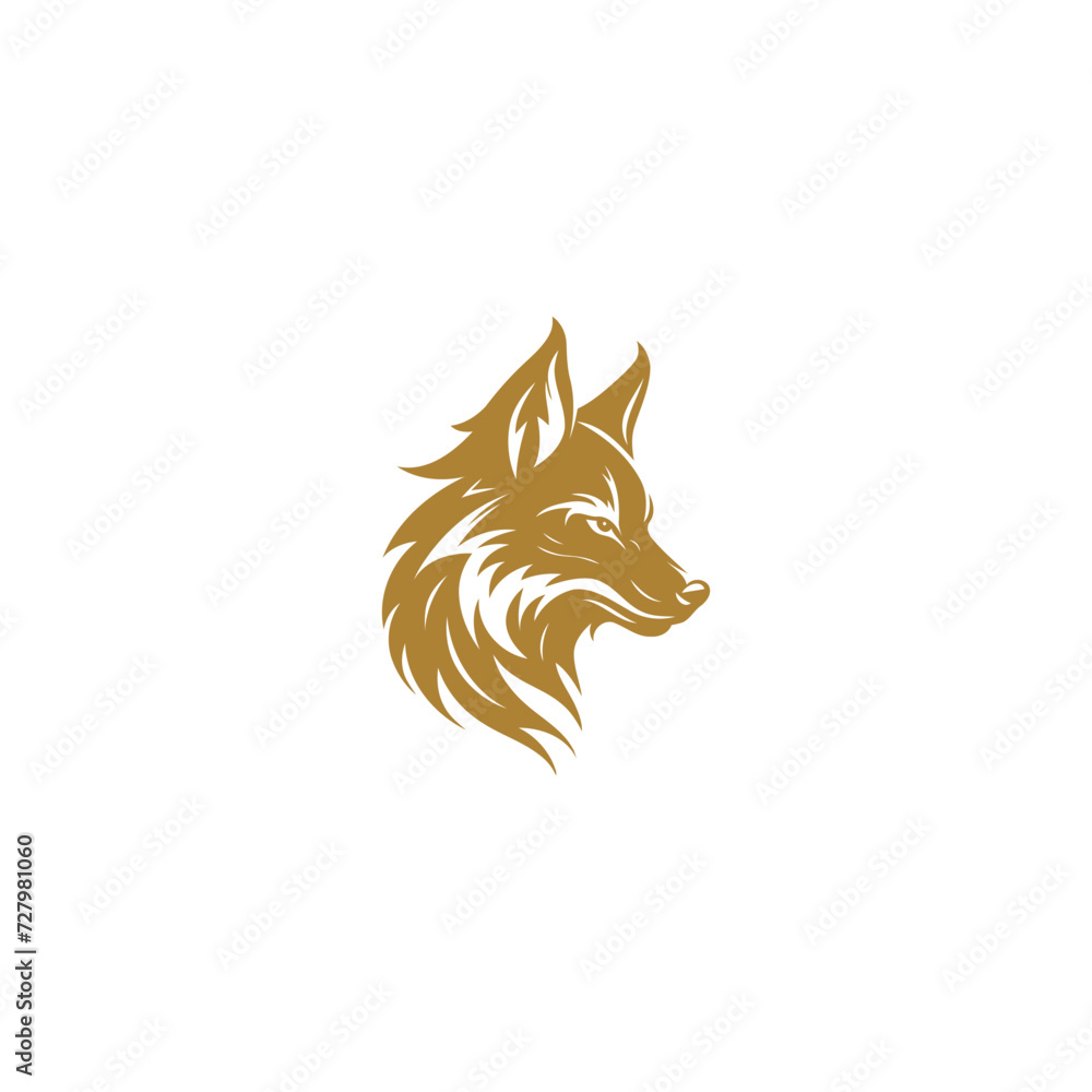 Obraz premium Wolf logo design vector template