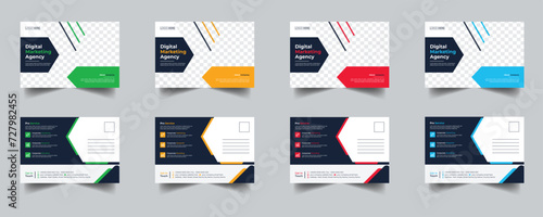 Modern Creative Corporate Post Card Template, Vector Template for Opening Invitation Editable, Professional Business Postcard Design, Event Card Design, Invitation Design, Direct Mail EDDM Template