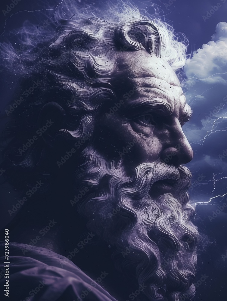 Zeus, the mighty deity who presided over the heavens and controlled the forces of thunder and lightning, stood as the formidable king of the Greek gods