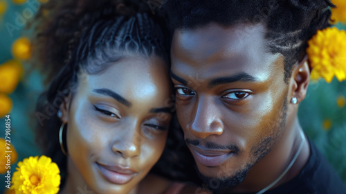 Love Blooms on Valentine's Day: An African-American Couple's Romantic Celebration