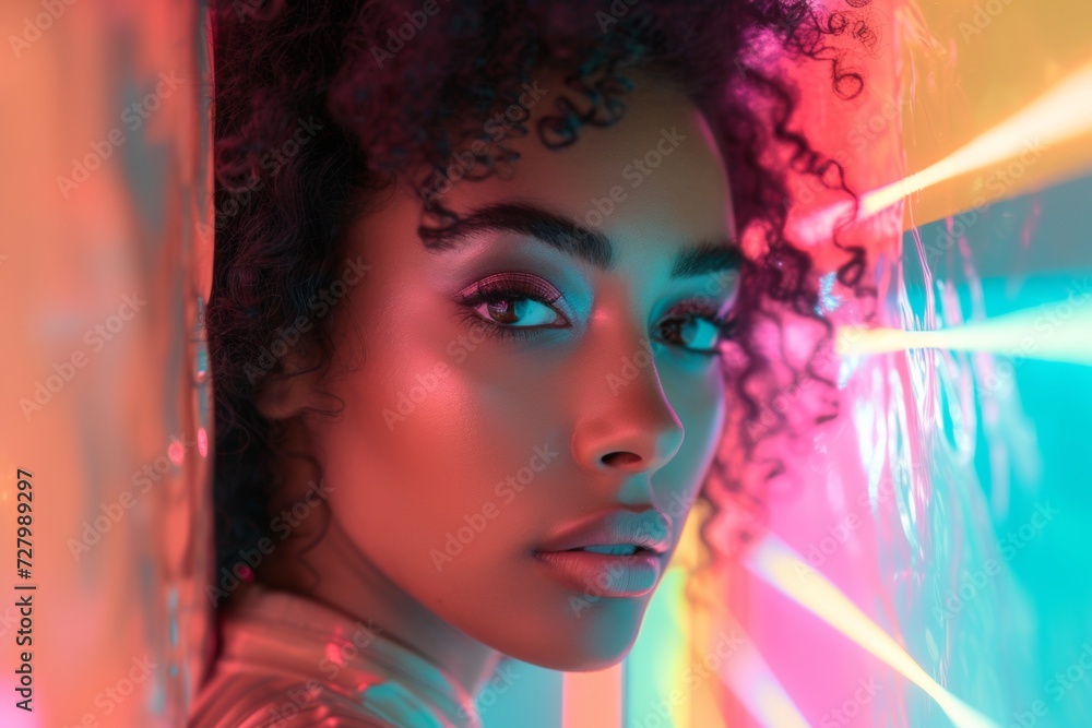 Close up of a beautiful woman with gorgeous make up Close up of a beautiful woman with gorgeous make up
