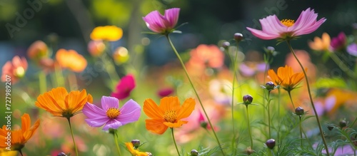 Cosmos: Majestic Flowers Blooming in a Vibrant Garden