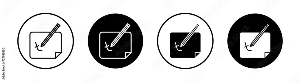 Annotation flat line icon set. Annotation Thin line illustration vector Annotation flat line icon set. Annotation Thin line illustration vector