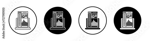 Admin panel flat line icon set. Admin panel Thin line illustration vector