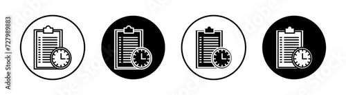 Draft flat line icon set. Draft Thin line illustration vector