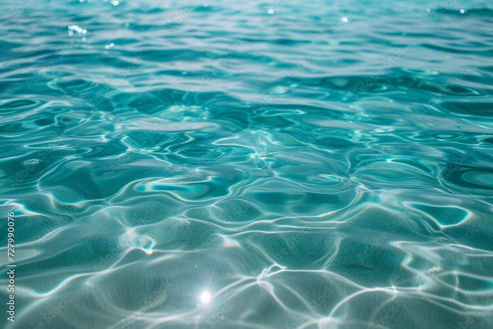 Maldives sparkle, super realistic turquoise water close-up