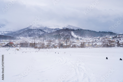 View of Bakuriani, winter resort in Georgia © k_samurkas