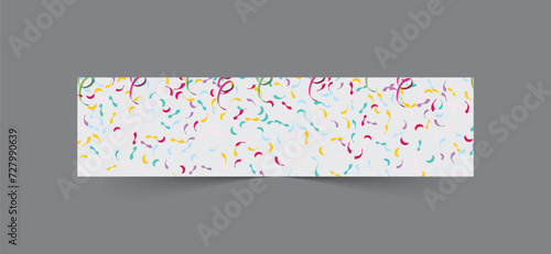 Falling confetti decorative background linkedin banner