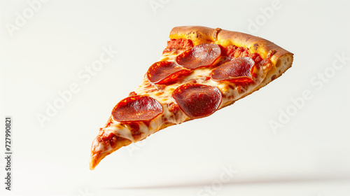 A tempting and mouthwatering template comes to life with a delicious and tasty slice of pepperoni pizza 