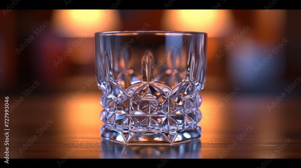 a close up of a glass on a table with blurry lights in the background and a blurry background. a close up of a glass on a table with blurry lights in the background and a blurry background.