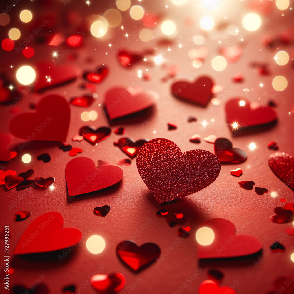 Valentine's Day Romantic Red Hearts Pattern Background for Love Celebration and Wedding D Valentine's Day Romantic Red Hearts Pattern Background for Love Celebration and Wedding D