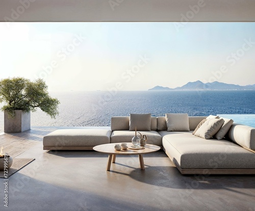luxurious outdoor furniture by the sea © Standard Procedure
