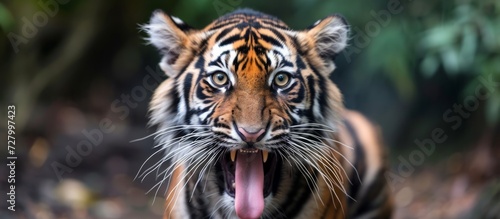 Playful Young Female Tiger Showing Off Her Tongue