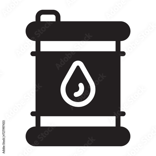oil barrel glyph icon
