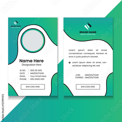 Creative Modern ID Card Design Template (ID: 727997472)