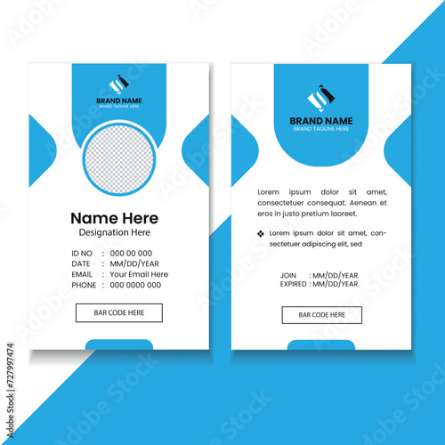 Creative Modern ID Card Design (ID: 727997474)