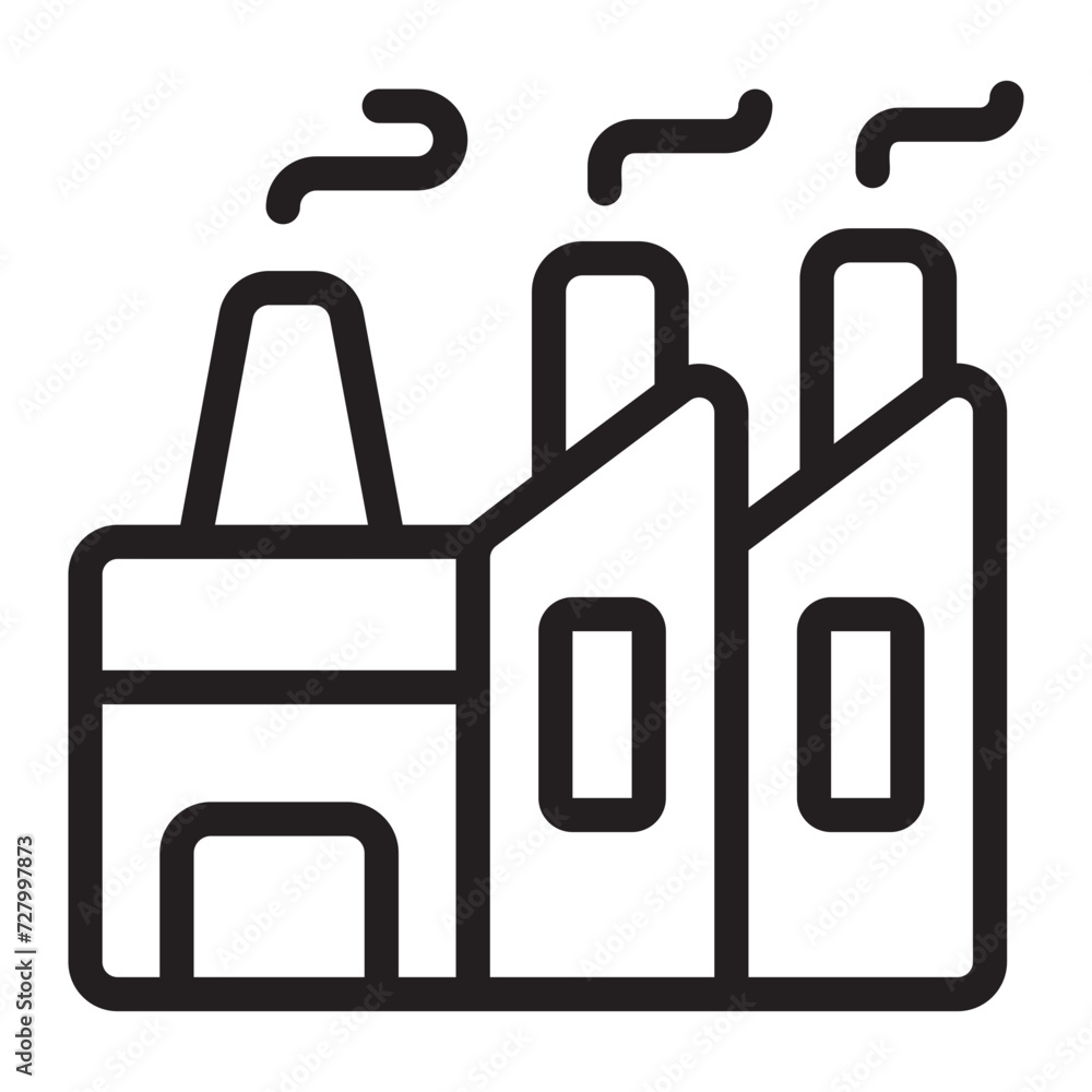 factory line icon factory line icon