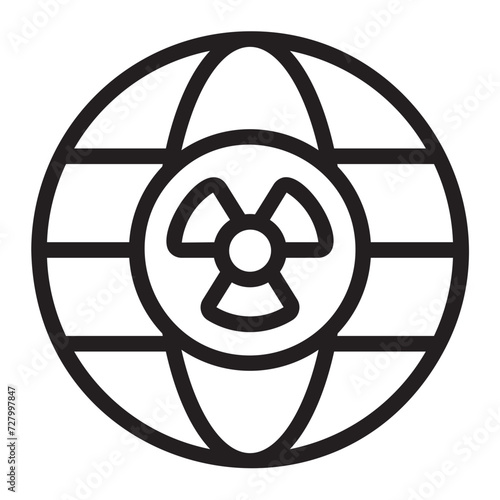 radioactive line icon