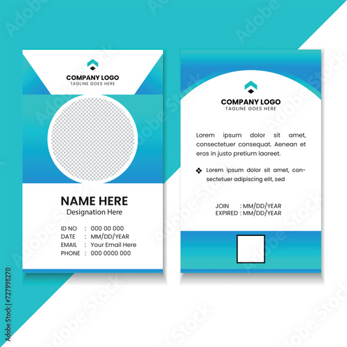 Creative Modern ID Card Design (ID: 727998270)
