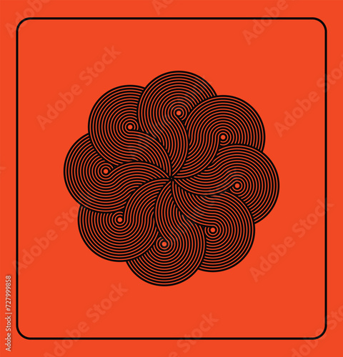 Vibrant geometric symbols on a background. Trendy graphic design patterns.  photo