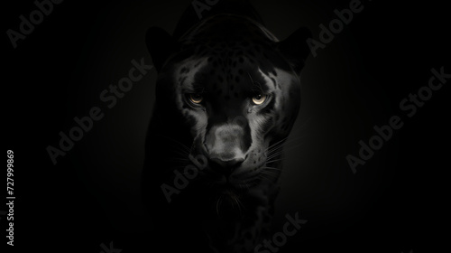 Black Panther Emerging from the Shadows