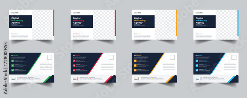 Modern Creative Corporate Post Card Template, Vector Template for Opening Invitation Editable, Professional Business Postcard Design, Event Card Design, Invitation Design, Direct Mail EDDM Template