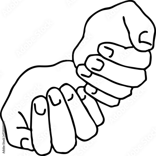 Open hands to care about important things. Background to show, offer and hold product. Magic palmistry prediction by two palms. Hand drawn retro vintage vector illustration. Old style line drawing.
