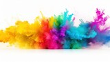 Colorful rainbow with bright colors and white background. Generate AI image