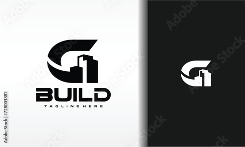 letter C city build logo