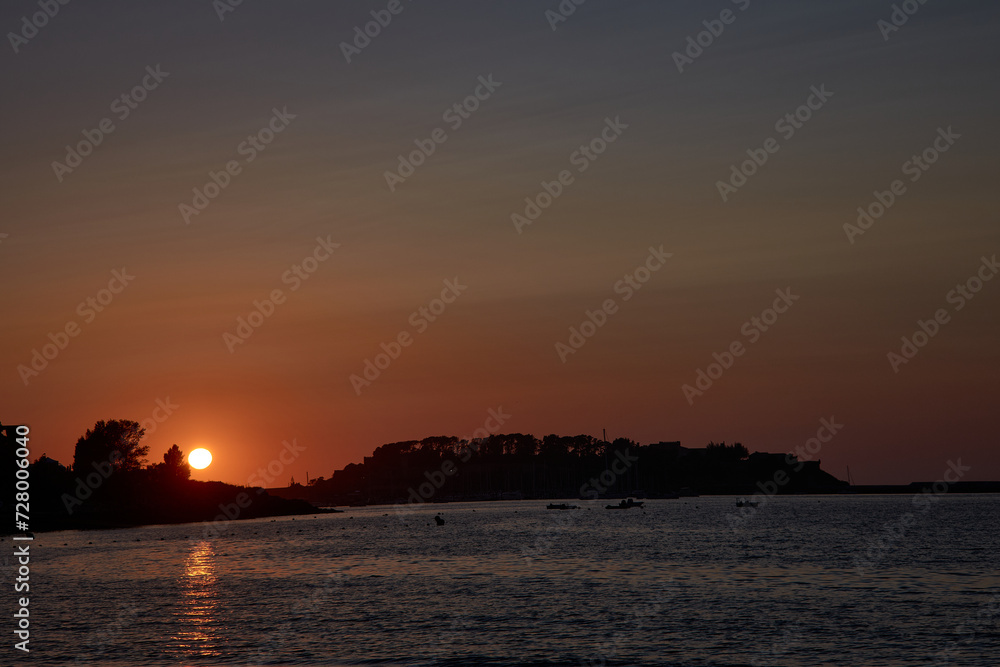Sunset on Ladeira de Sabaris Beach in Baiona Sunset on Ladeira de Sabaris Beach in Baiona