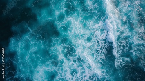 Turquoise Ocean Water from Aerial View Useful for Wallpaper or Background