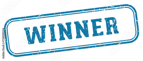 winner stamp. winner rectangular stamp on white background