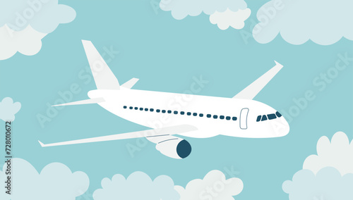 airplane in the clouds vector