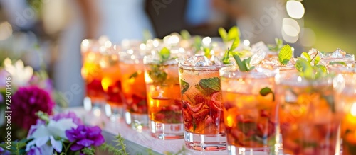 Delicious Gourmet Food Enhances an Unforgettable Outdoor Wedding Cocktail