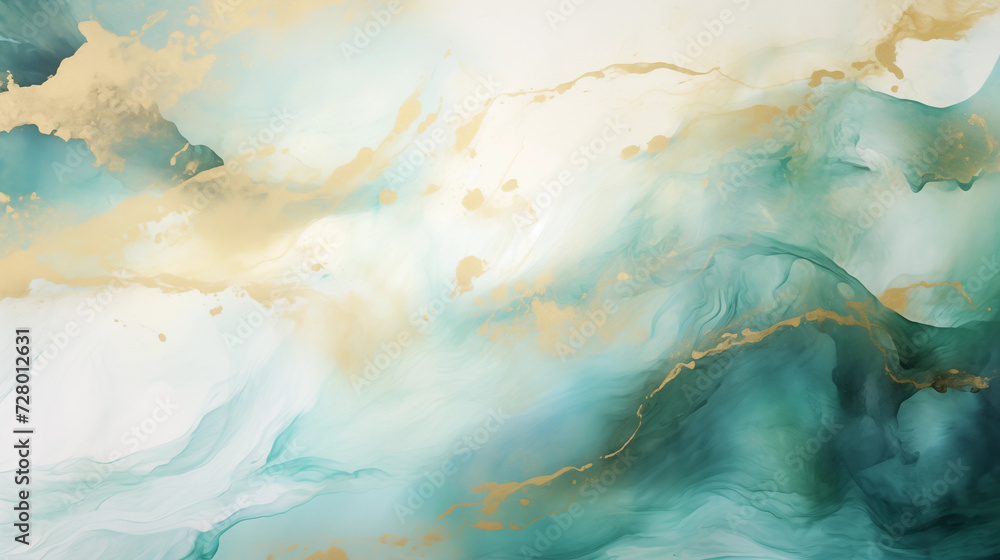 Abstract ocean and swirls of marble background