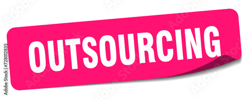outsourcing sticker. outsourcing label