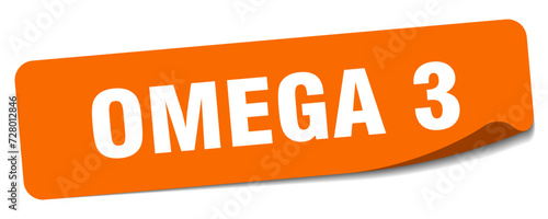omega 3 sticker. omega 3 label
