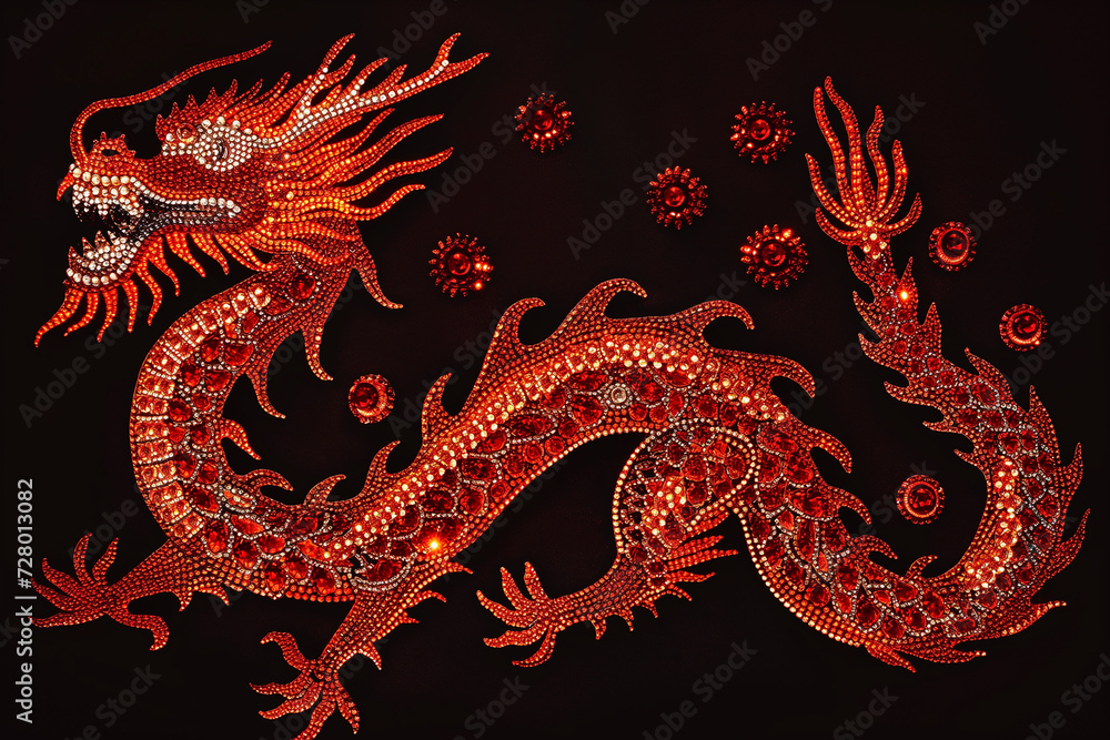 Fire chinese dragon Fire chinese dragon