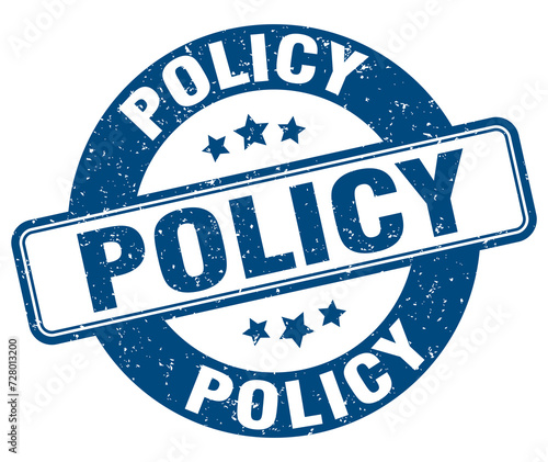policy stamp. policy label. round grunge sign