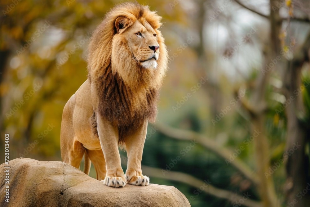 Obraz premium Lion of judah standing majestically Symbolizing divine strength and kingship