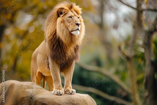 Lion of judah standing majestically Symbolizing divine strength and kingship photo
