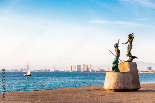 Tableau sur toile la marina puerto vallarta